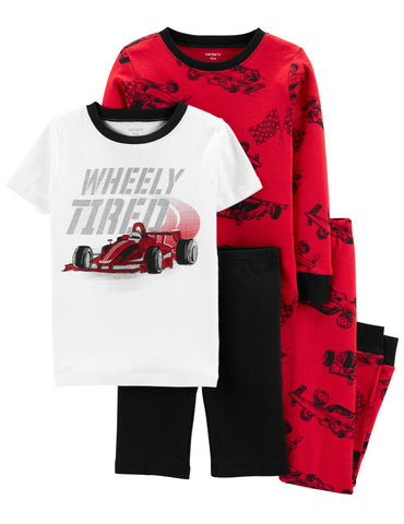 Wheels-Tired Cotton Pj’s-4 pieces Wheels-Tired Cotton Pj’s-4 pieces