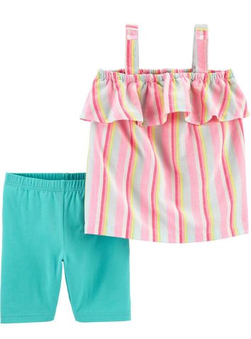 Ruffled Vest with aqua green tights Ruffled Vest with aqua green tights
