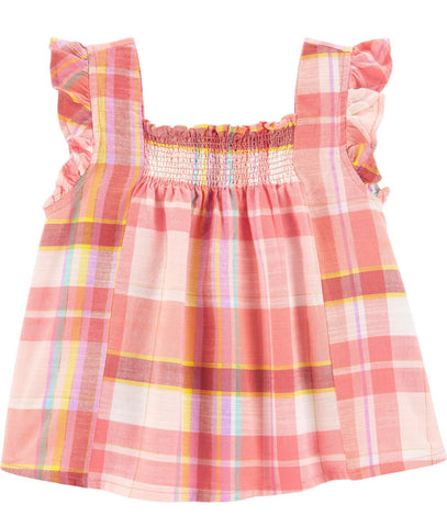 Plaid ruffle top Plaid ruffle top