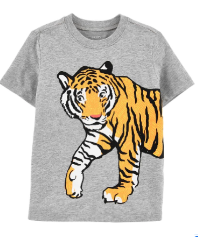 Grey Tiger Jersey Tee Grey Tiger Jersey Tee