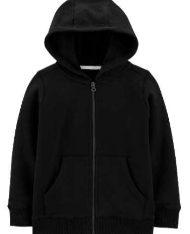 Black Zip-Up Lined Hoodie Black Zip-Up Lined Hoodie