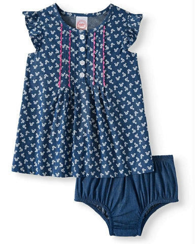 Soft flowered denim dress Soft flowered denim dress