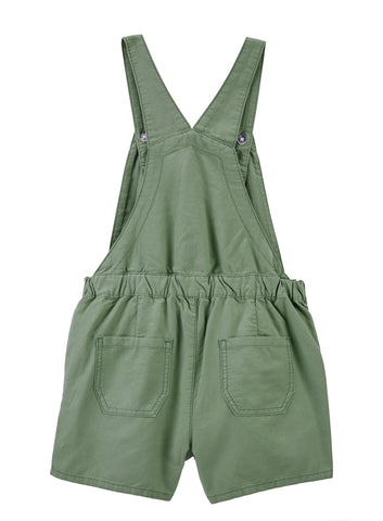 Denim Drawstring Shortalls In Barcelona Wash Denim Drawstring Shortalls In Barcelona Wash