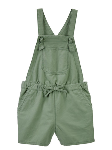 Denim Drawstring Shortalls In Barcelona Wash Denim Drawstring Shortalls In Barcelona Wash