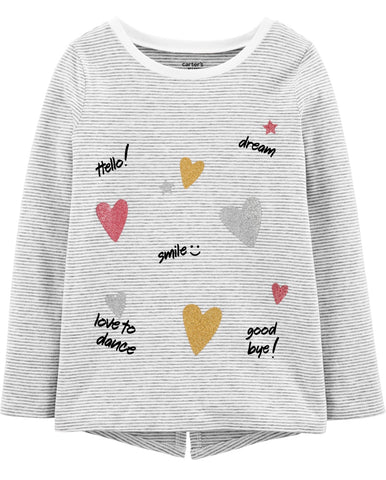 Graphic Split Back Jersey Tee Graphic Split Back Jersey Tee