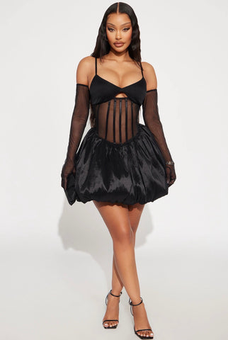 Cecelia Sheer Corset Bubble Mini