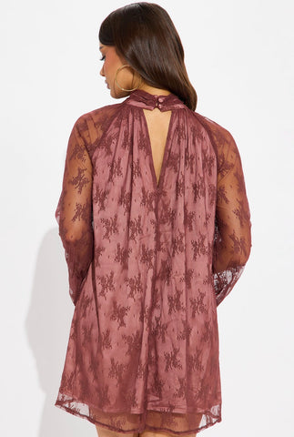 Breann Lace Long Sleeve Mini