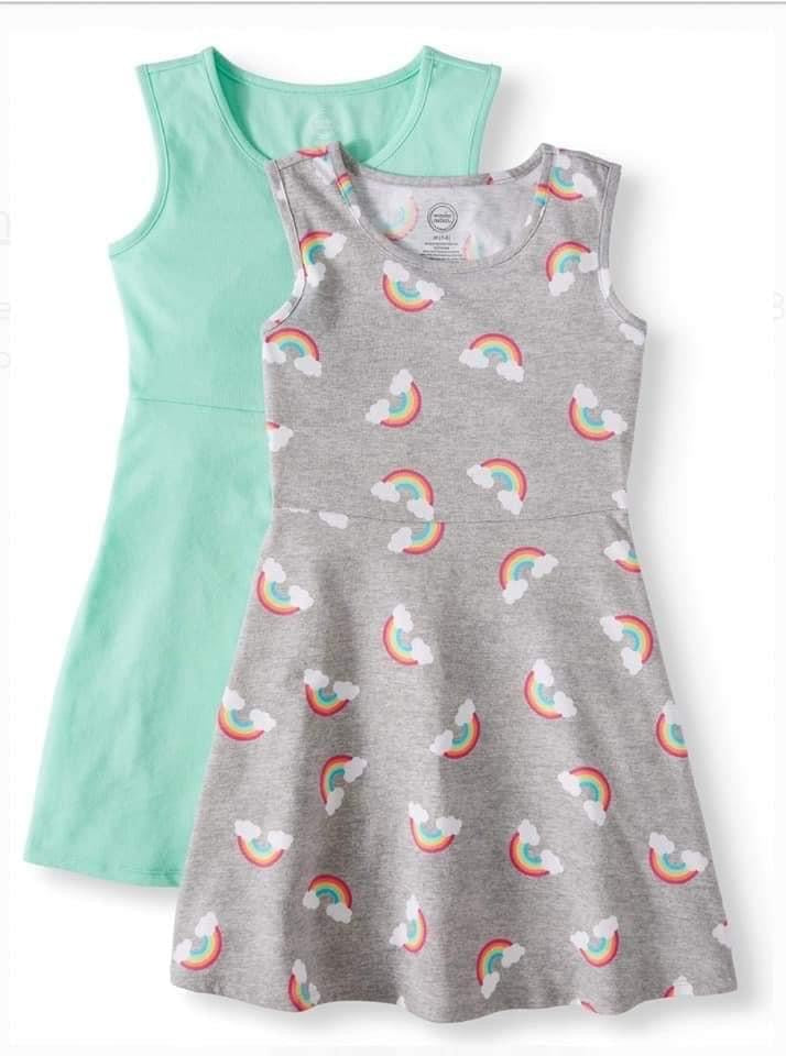 Mint and Rainbow dresses