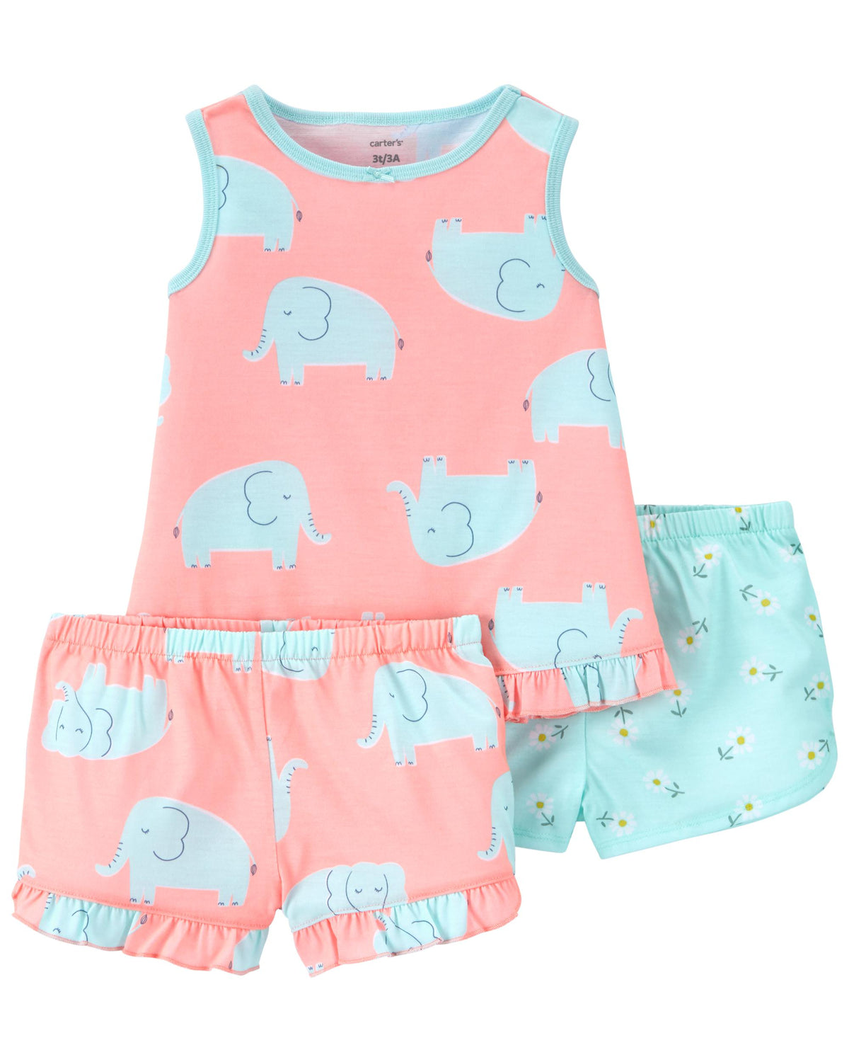 3-Piece Elephant Loose Fit PJs