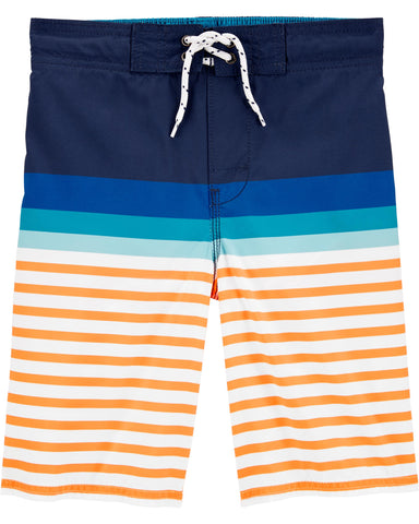 Striped Swim Trunks