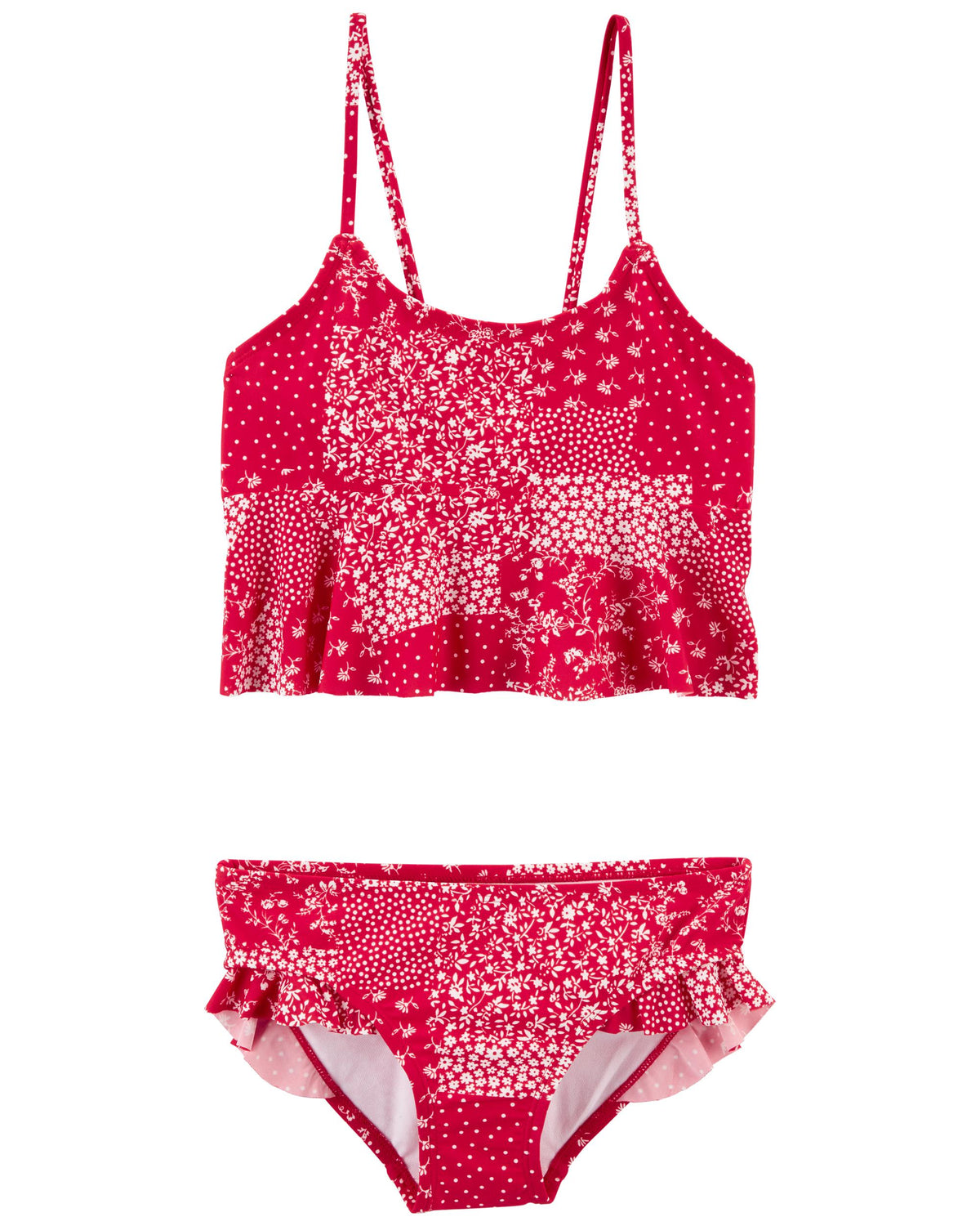 Ruffle Patchwork Tankini