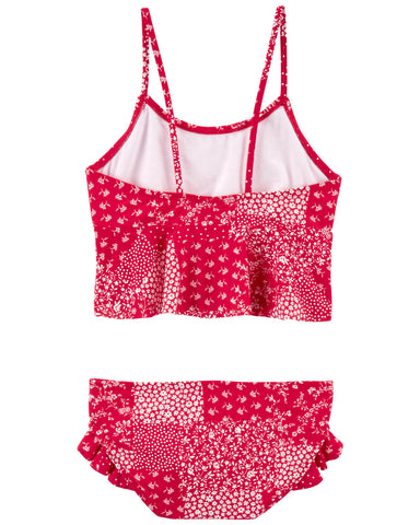 Ruffle Patchwork Tankini