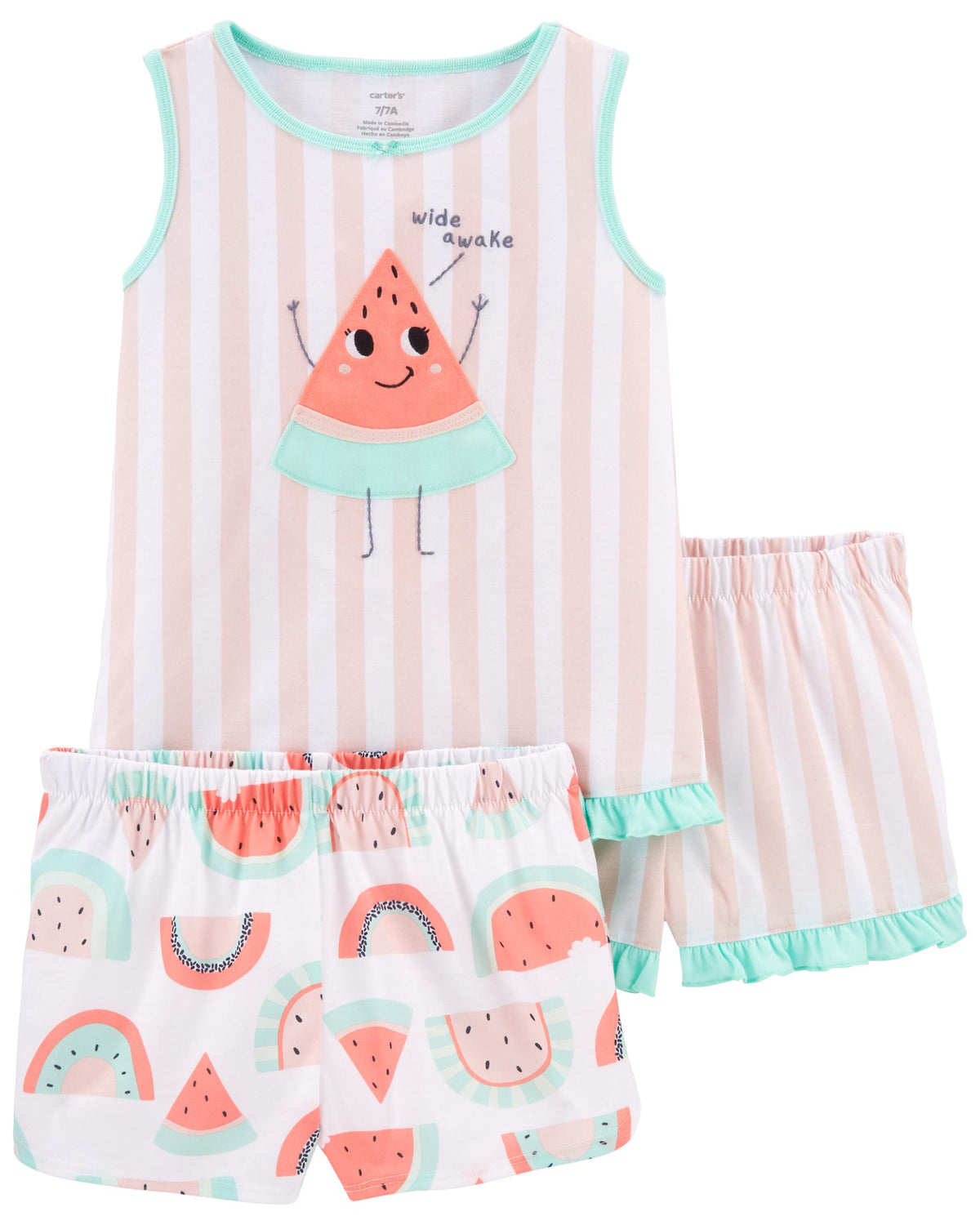 3-Piece Watermelon Loose Fit PJs