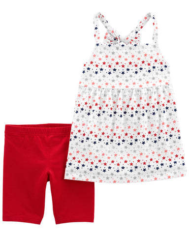 2-Piece Star Tee & Bike Short Set