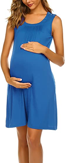 Maternity night dress for breastfeeding