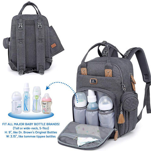 Diaper Bag Backpack with Portable Changing Pad