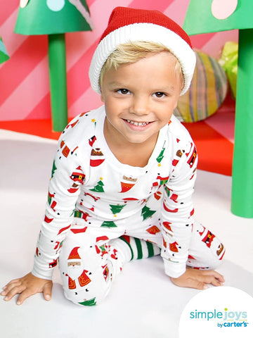 3-Piece Snug-Fit Cotton Christmas Pajama Set