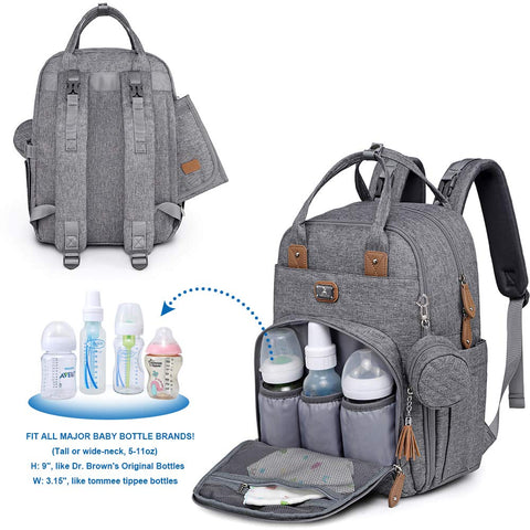 Diaper Bag Backpack with Portable Changing Pad