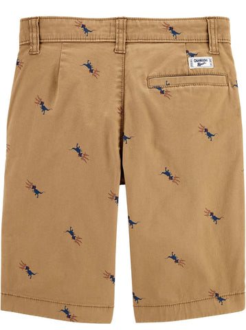 Khaki Dino Shorts and Polo Tees