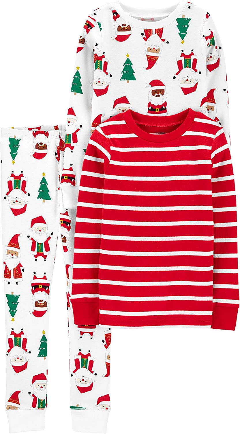 3-Piece Snug-Fit Cotton Christmas Pajama Set