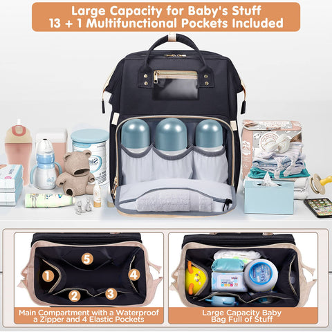 Diaper bag Backpack 6 in 1 with changing station