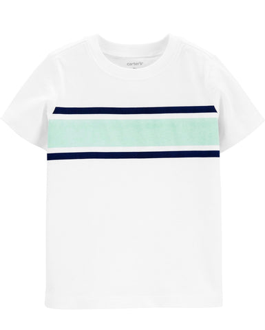 Colourblock Tee and Teal Shorts