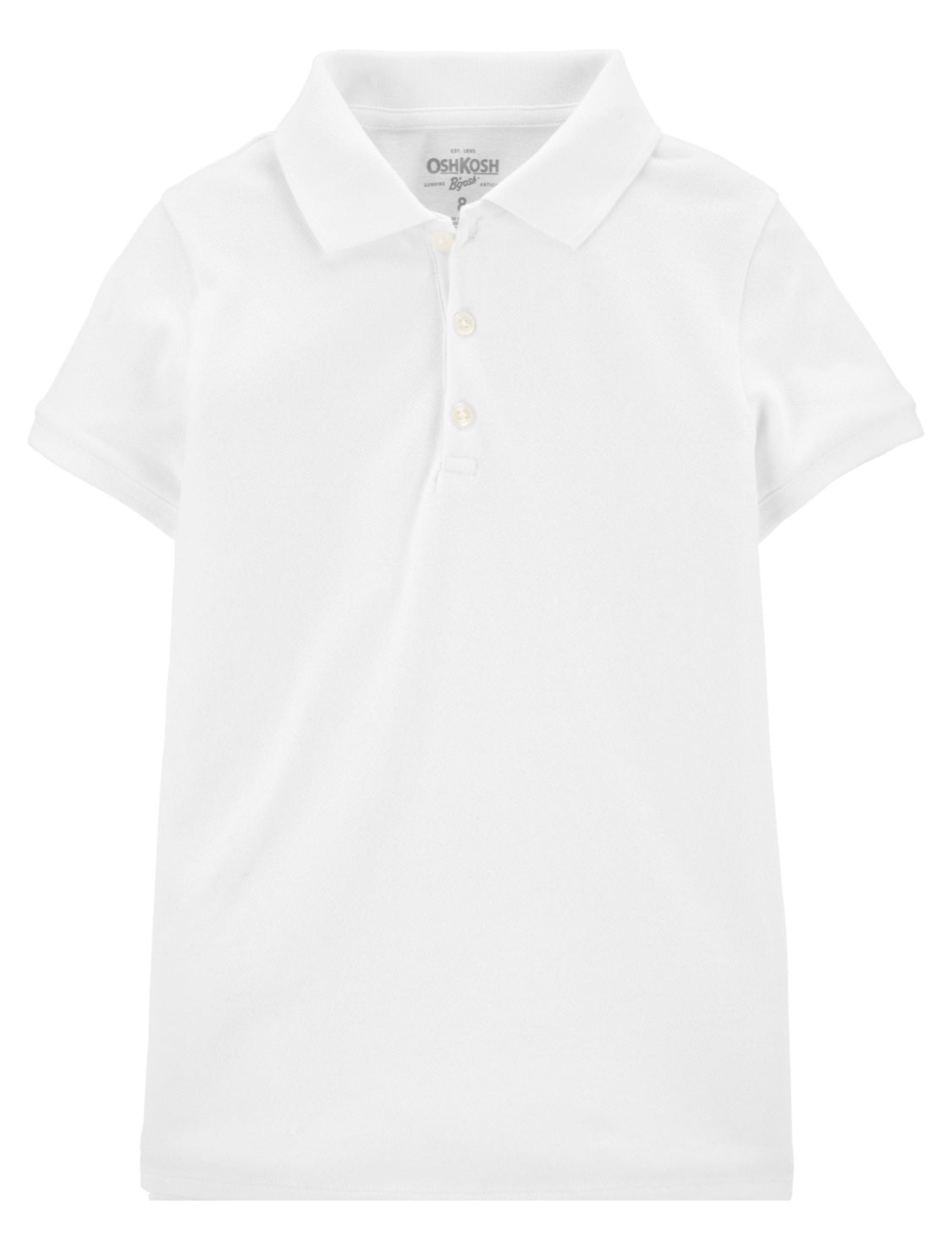 White Pique Polo Tee