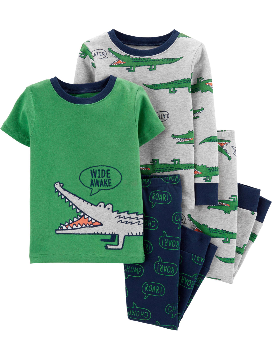 Alligator Cotton pj’s-4 pieces