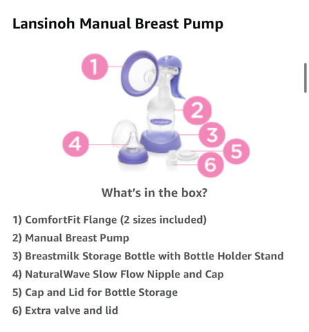 Manual breast pump