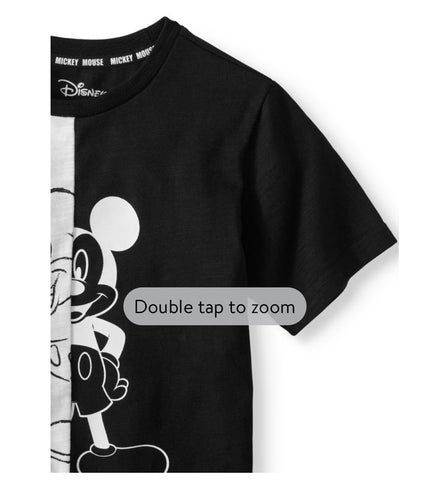 Black and white mickey tee