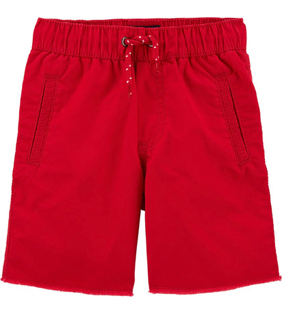 Red drawstring shorts