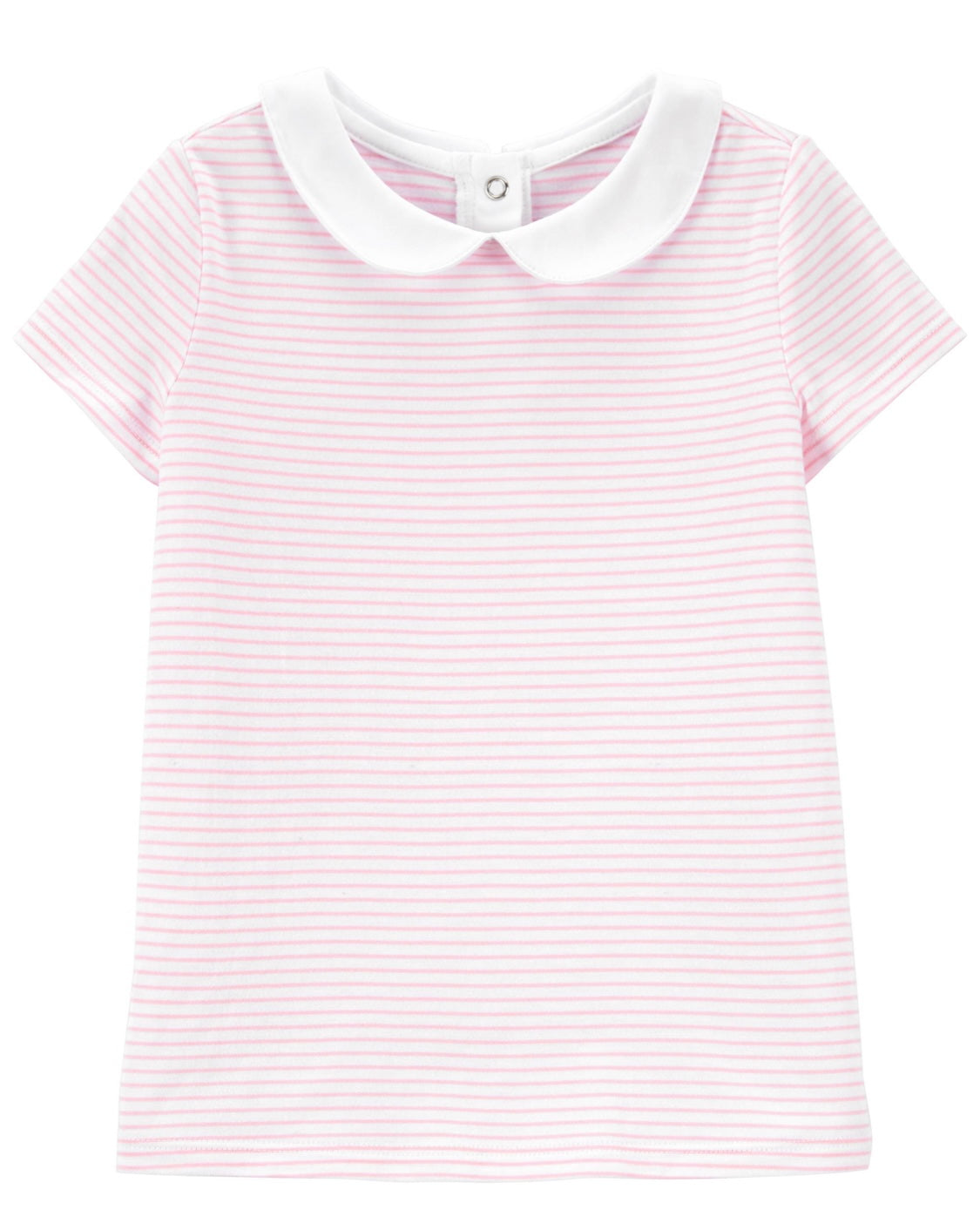 Striped tee with peter pan collar