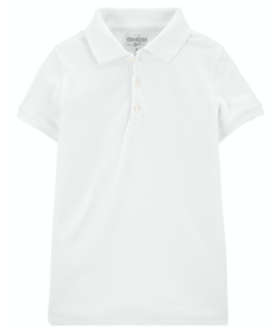 White Pique Polo