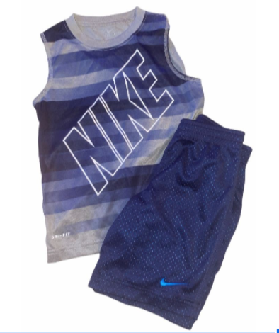 Nike tank and blue shorts