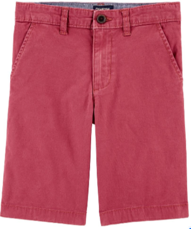 Red Stretch Chino Shorts