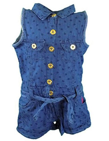 U.S. Polo Girls Sleeveless Denim Romper