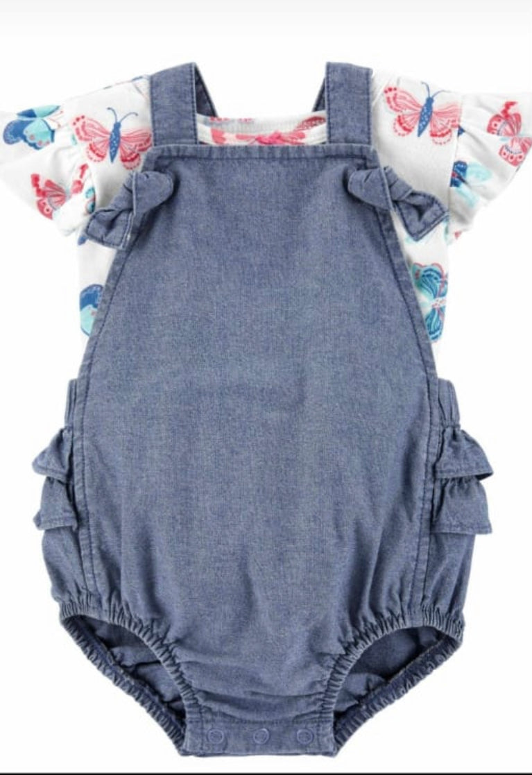 Denim onesie romper