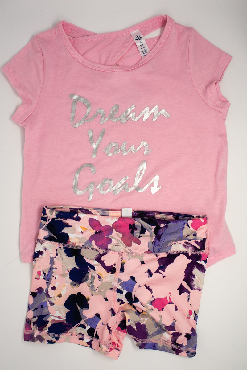 Dream Your Goals' 2 Piece Pink Set