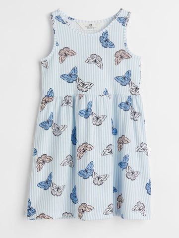 Blue Butterfly Jersey dress