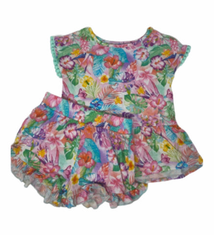 Multi-colour flower 2 piece set