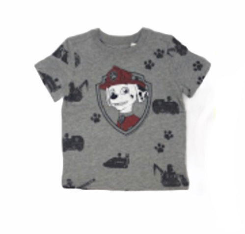 Grey Tee with fireman dog