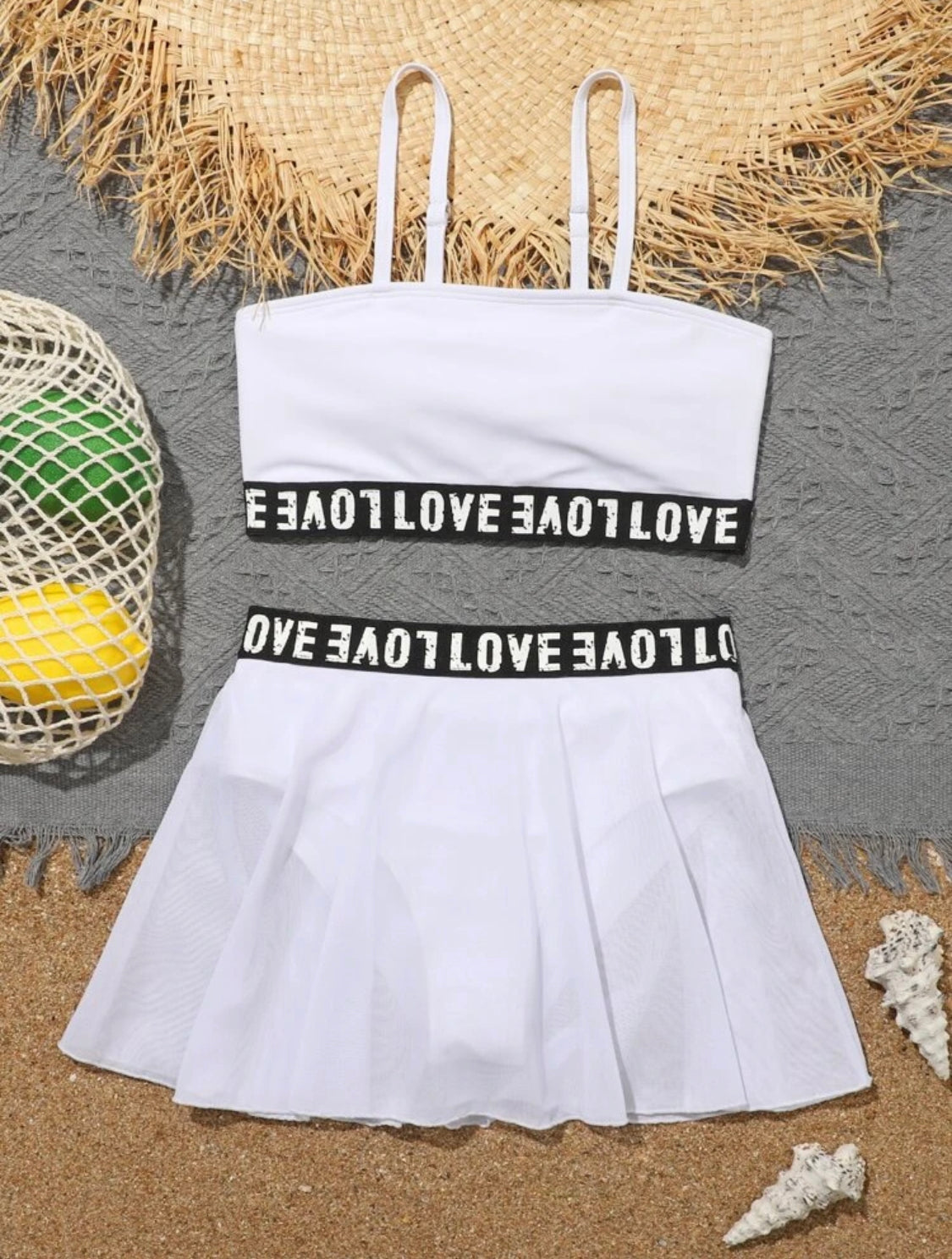 Letter Tape Love Bikini