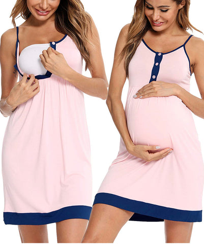 Nursing nightgown baby blue