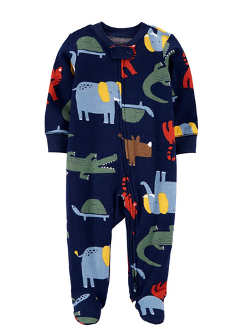 Animal 2-way Zip Pajamas